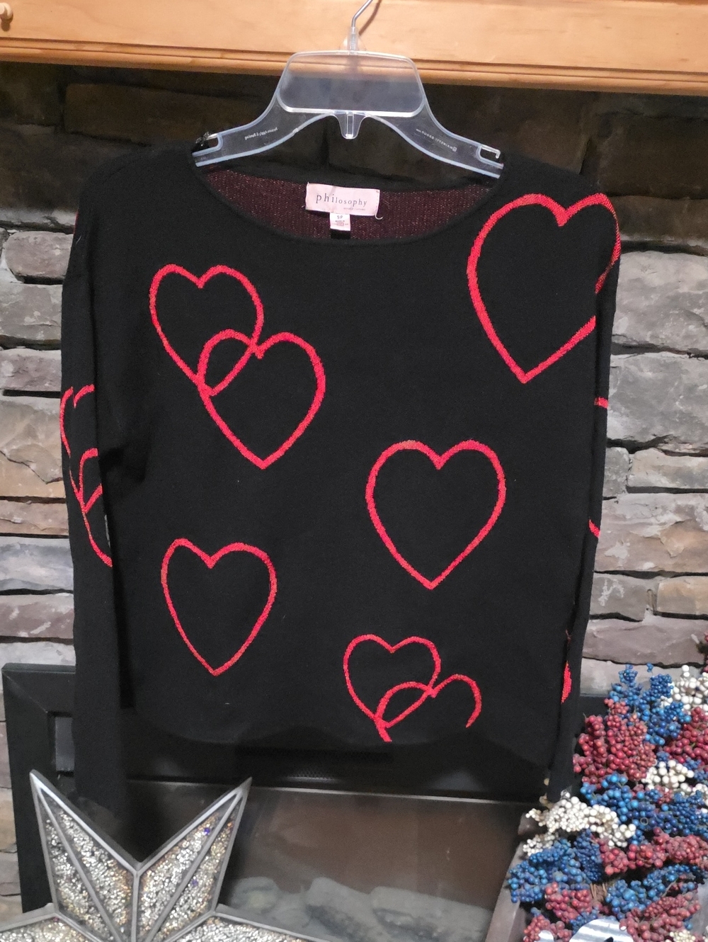 Philosophy Heart, Crop, Super Soft Sweater Sz S